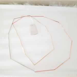 CCS tricolor metal necklace NWT